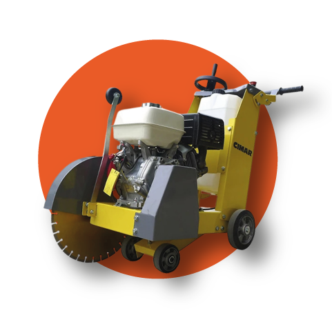 Cortadora de pavimento con o sin disco